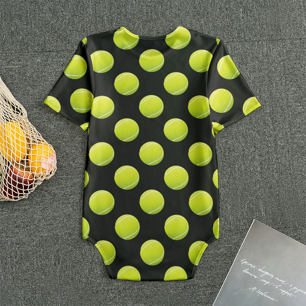 Tennis Balls Pattern Print Men's Bodysuit