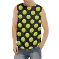 Tennis Balls Pattern Print Men's Fitness Tank Top