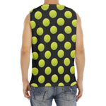 Tennis Balls Pattern Print Men's Fitness Tank Top