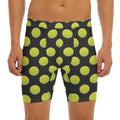 Tennis Balls Pattern Print Men's Long Boxer Briefs