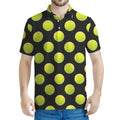 Tennis Balls Pattern Print Men's Polo Shirt