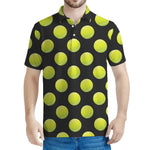 Tennis Balls Pattern Print Men's Polo Shirt