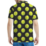 Tennis Balls Pattern Print Men's Polo Shirt