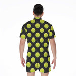 Tennis Balls Pattern Print Men's Rompers
