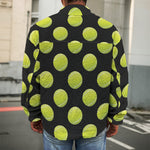 Tennis Balls Pattern Print Men's Shirt Jacket