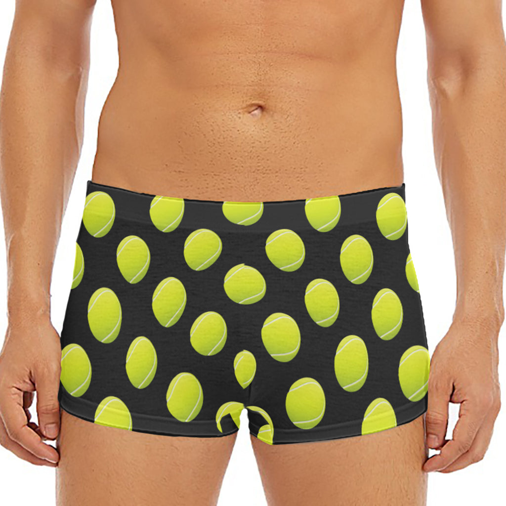 Tennis Balls Pattern Print Men's Short Boxer Briefs