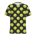 Tennis Balls Pattern Print Men's Athletic T-Shirt