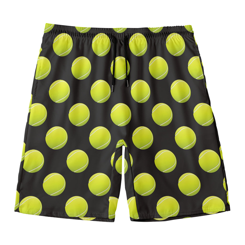 Tennis Balls Pattern Print Men's Swim Trunks