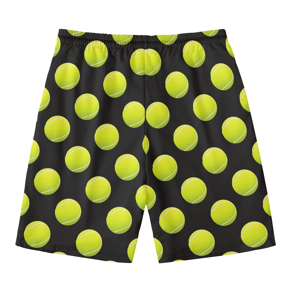 Tennis Balls Pattern Print Men's Swim Trunks