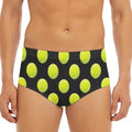 Tennis Balls Pattern Print Men's Triangle Swim Briefs