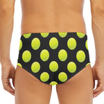 Tennis Balls Pattern Print Men's Triangle Swim Briefs