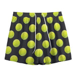 Tennis Balls Pattern Print Mesh Shorts