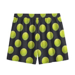 Tennis Balls Pattern Print Mesh Shorts