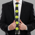 Tennis Balls Pattern Print Necktie