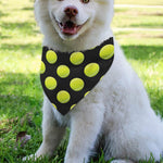 Tennis Balls Pattern Print Over The Collar Dog Bandana