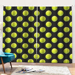 Tennis Balls Pattern Print Pencil Pleat Curtains