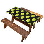 Tennis Balls Pattern Print Picnic Table Cover