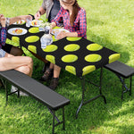 Tennis Balls Pattern Print Picnic Table Cover