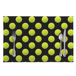 Tennis Balls Pattern Print Placemat