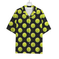 Tennis Balls Pattern Print Rayon Hawaiian Shirt