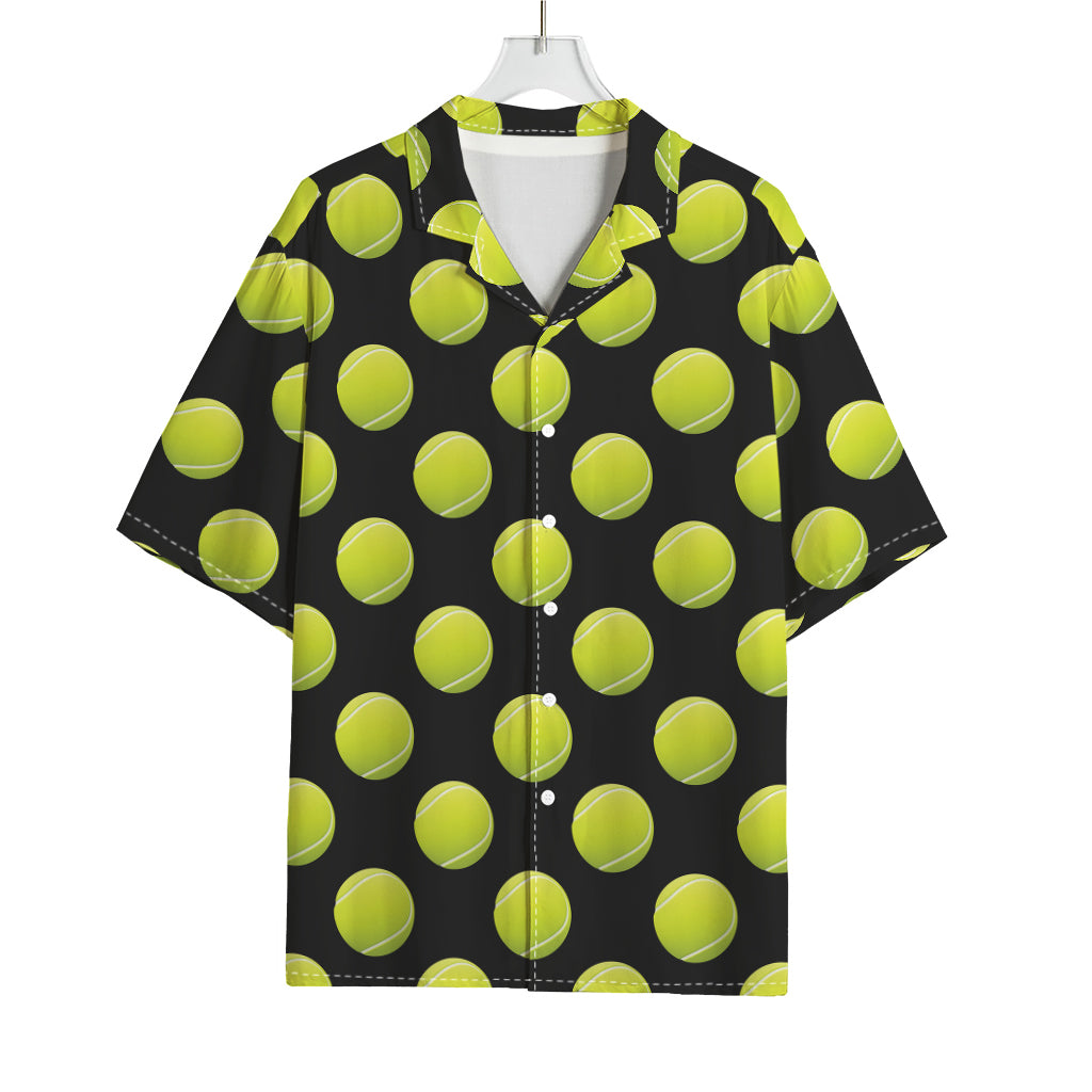 Tennis Balls Pattern Print Rayon Hawaiian Shirt