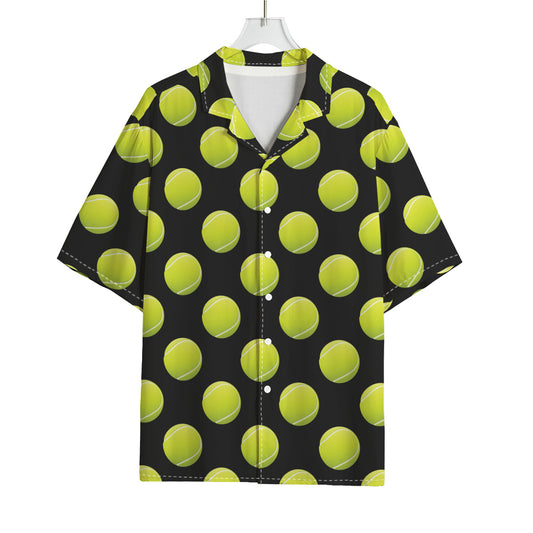 Tennis Balls Pattern Print Rayon Hawaiian Shirt