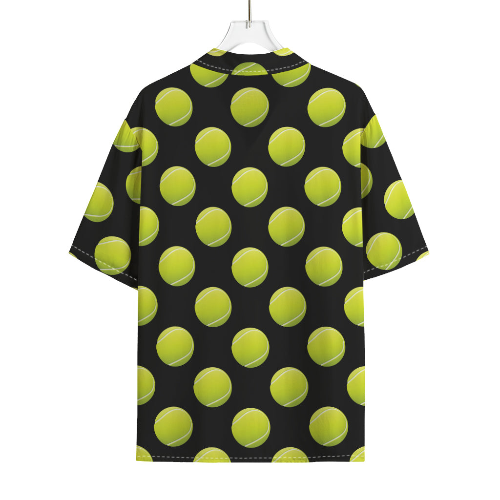 Tennis Balls Pattern Print Rayon Hawaiian Shirt