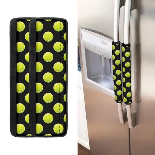 Tennis Balls Pattern Print Refrigerator Handle Covers