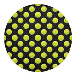 Tennis Balls Pattern Print Round Blanket
