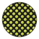 Tennis Balls Pattern Print Round Floor Mat