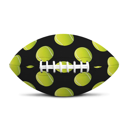 Tennis Balls Pattern Print Rugby Ball