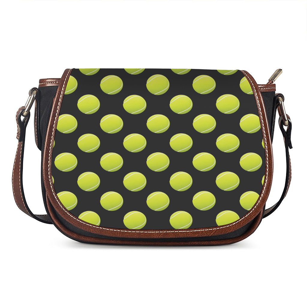 Tennis Balls Pattern Print Saddle Bag