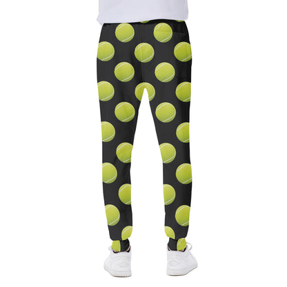 Tennis Balls Pattern Print Scuba Joggers