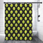 Tennis Balls Pattern Print Shower Curtain
