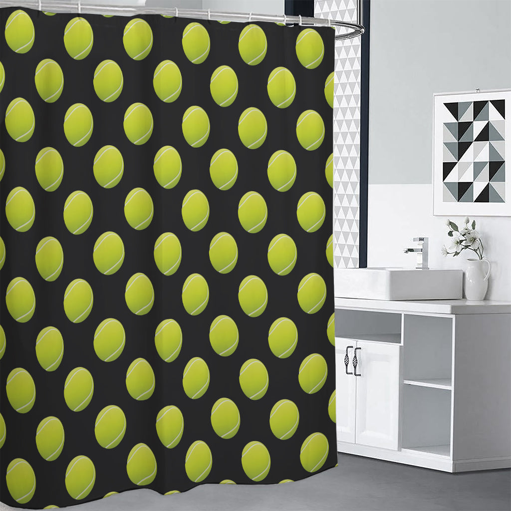Tennis Balls Pattern Print Shower Curtain