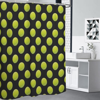 Tennis Balls Pattern Print Shower Curtain