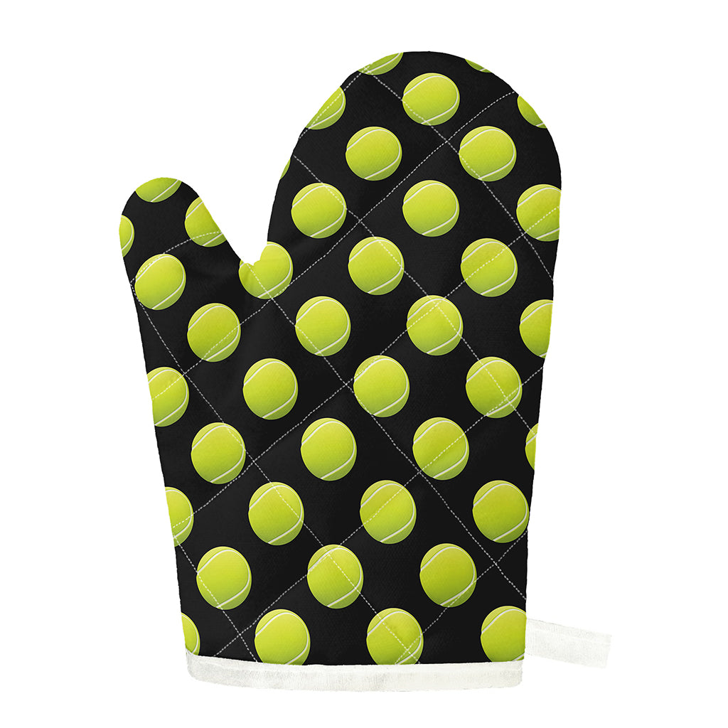 Tennis Balls Pattern Print Single Oven Mitt