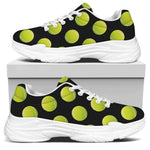 Tennis Balls Pattern Print White Chunky Shoes