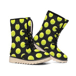 Tennis Balls Pattern Print Winter Boots