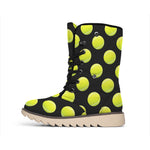 Tennis Balls Pattern Print Winter Boots