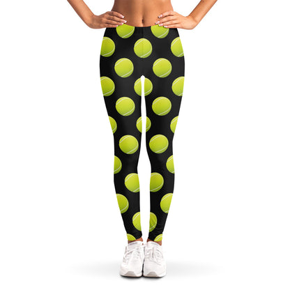 Tennis Balls Pattern Print Women's Leggings