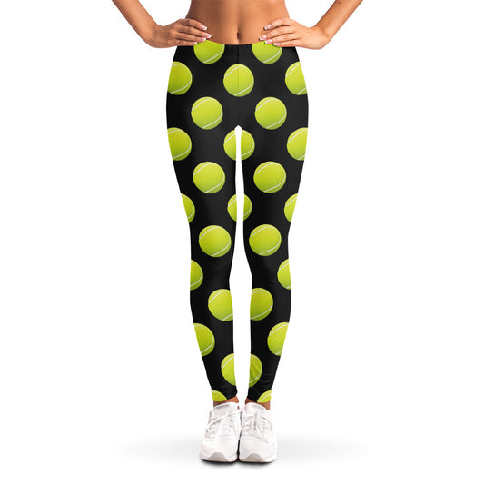 Tennis Balls Pattern Print Women's Leggings