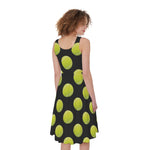 Tennis Balls Pattern Print Women's Sleeveless Dress