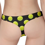Tennis Balls Pattern Print Women's Thong