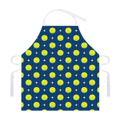 Tennis Sport Pattern Print Adjustable Apron