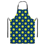 Tennis Sport Pattern Print Bib Apron With Pocket