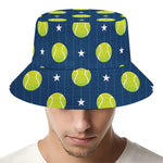 Tennis Sport Pattern Print Bucket Hat