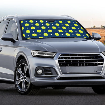 Tennis Sport Pattern Print Car Windshield Sun Shade