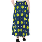 Tennis Sport Pattern Print Chiffon Maxi Skirt