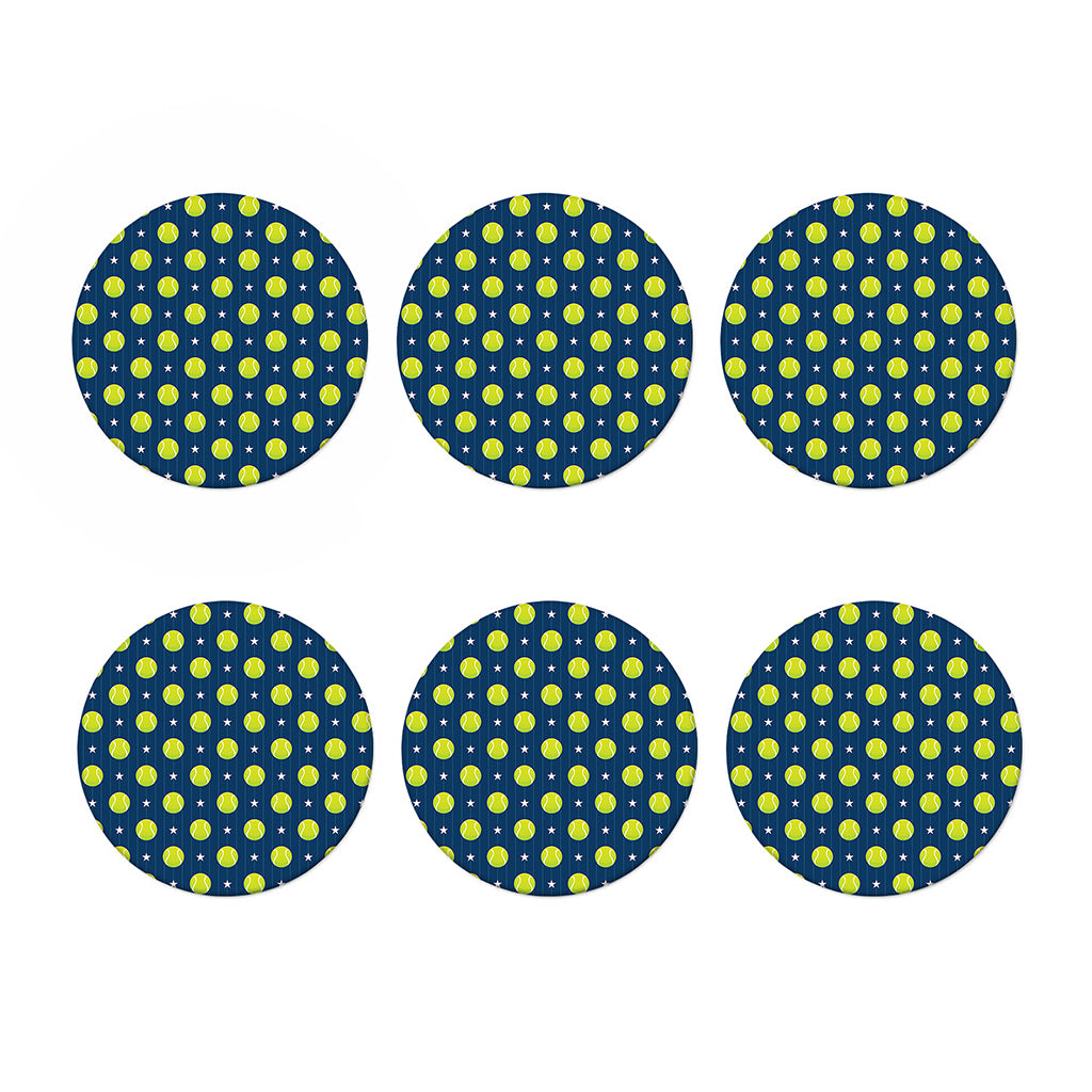 Tennis Sport Pattern Print Coaster Set